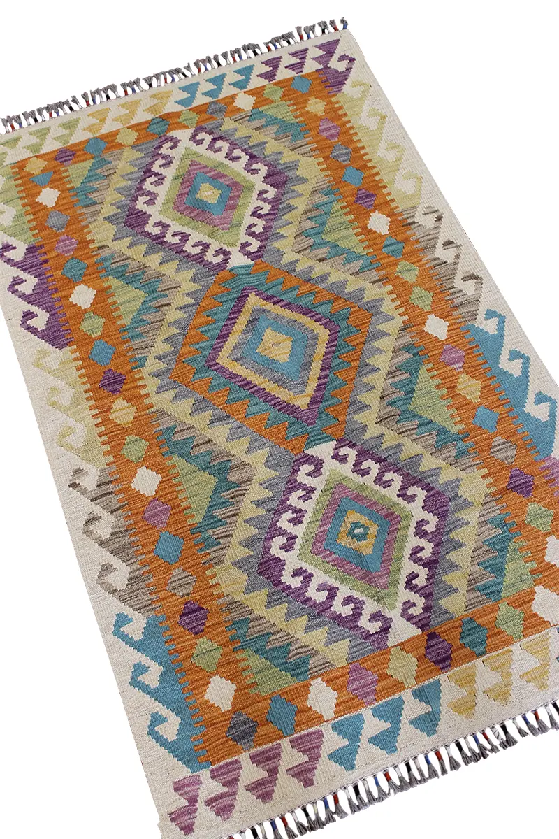 Natural El Dokuma Yün Afgan Kilim