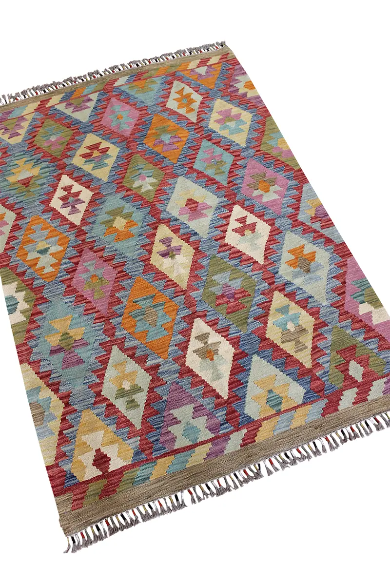 Natural El Dokuma Yün Afgan Kilim