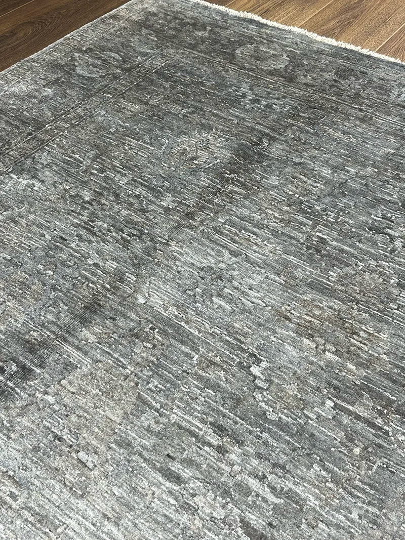 Overdye Serisi Eskitme El Dokuma Gri Halı