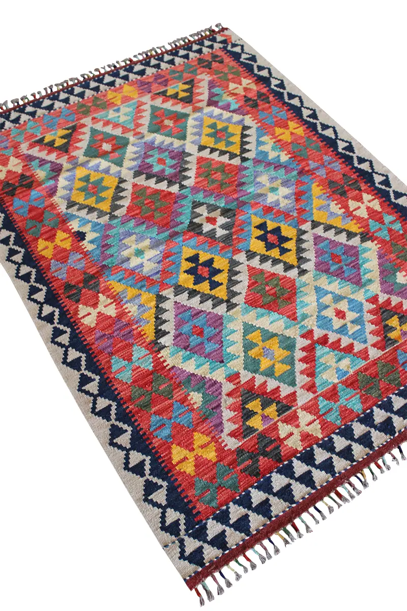 Natural El Dokuma Yün Afgan Kilim