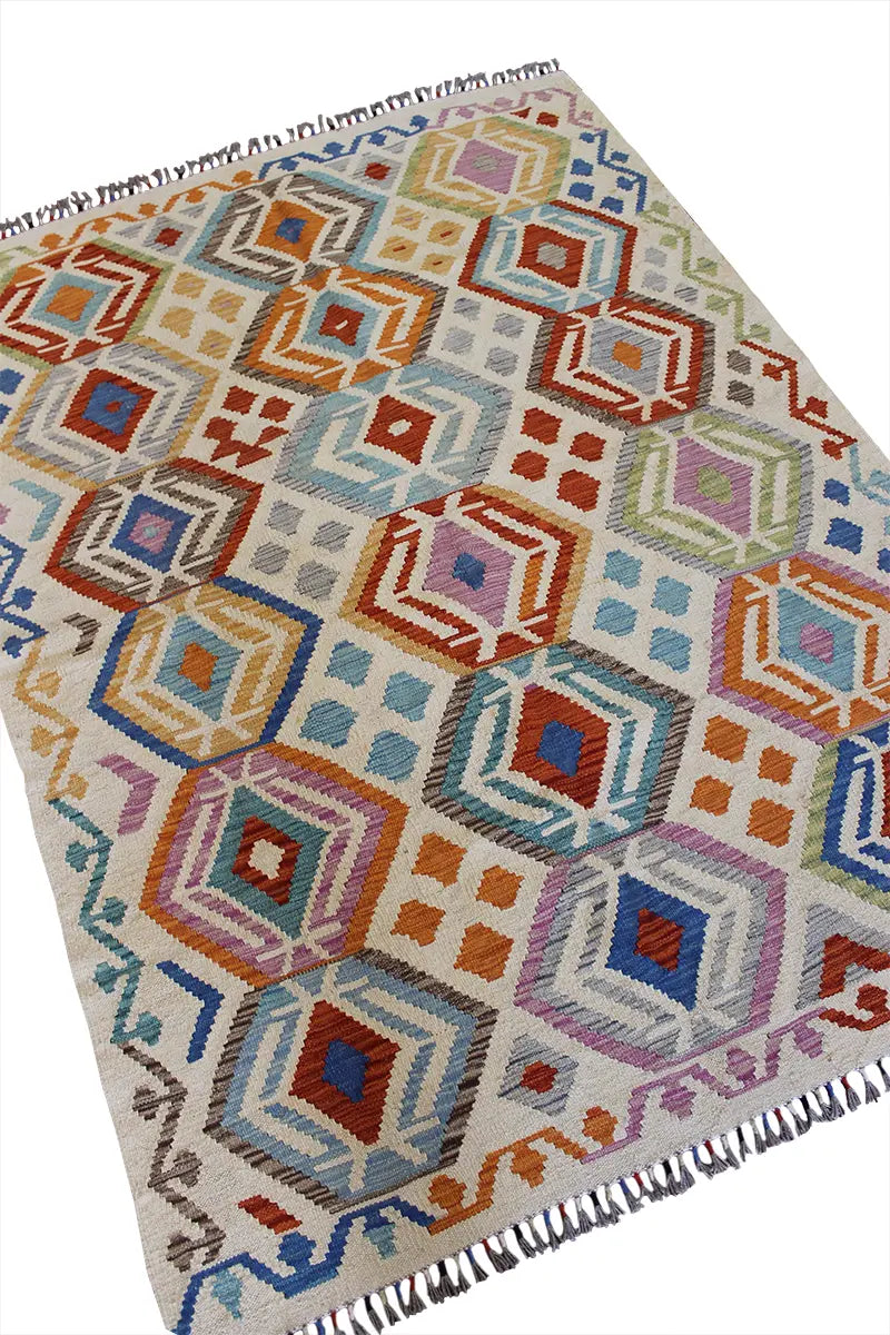 Natural El Dokuma Yün Afgan Kilim