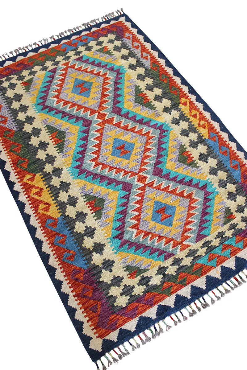 Natural El Dokuma Yün Afgan Kilim