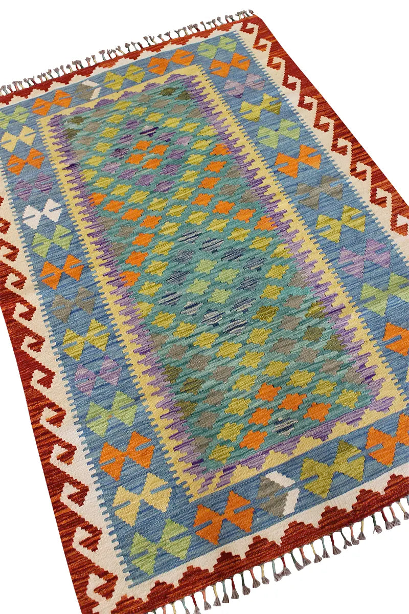 Natural El Dokuma Yün Afgan Kilim