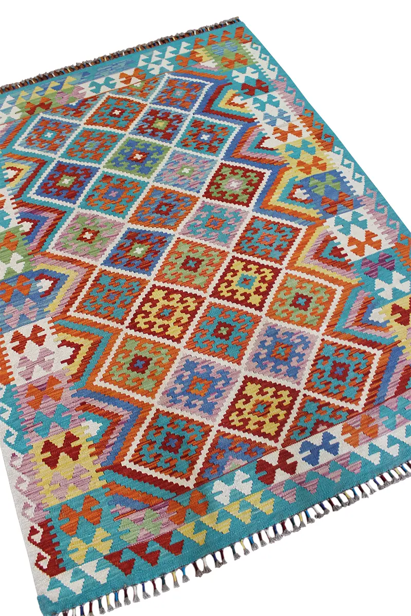 Natural El Dokuma Yün Afgan Kilim