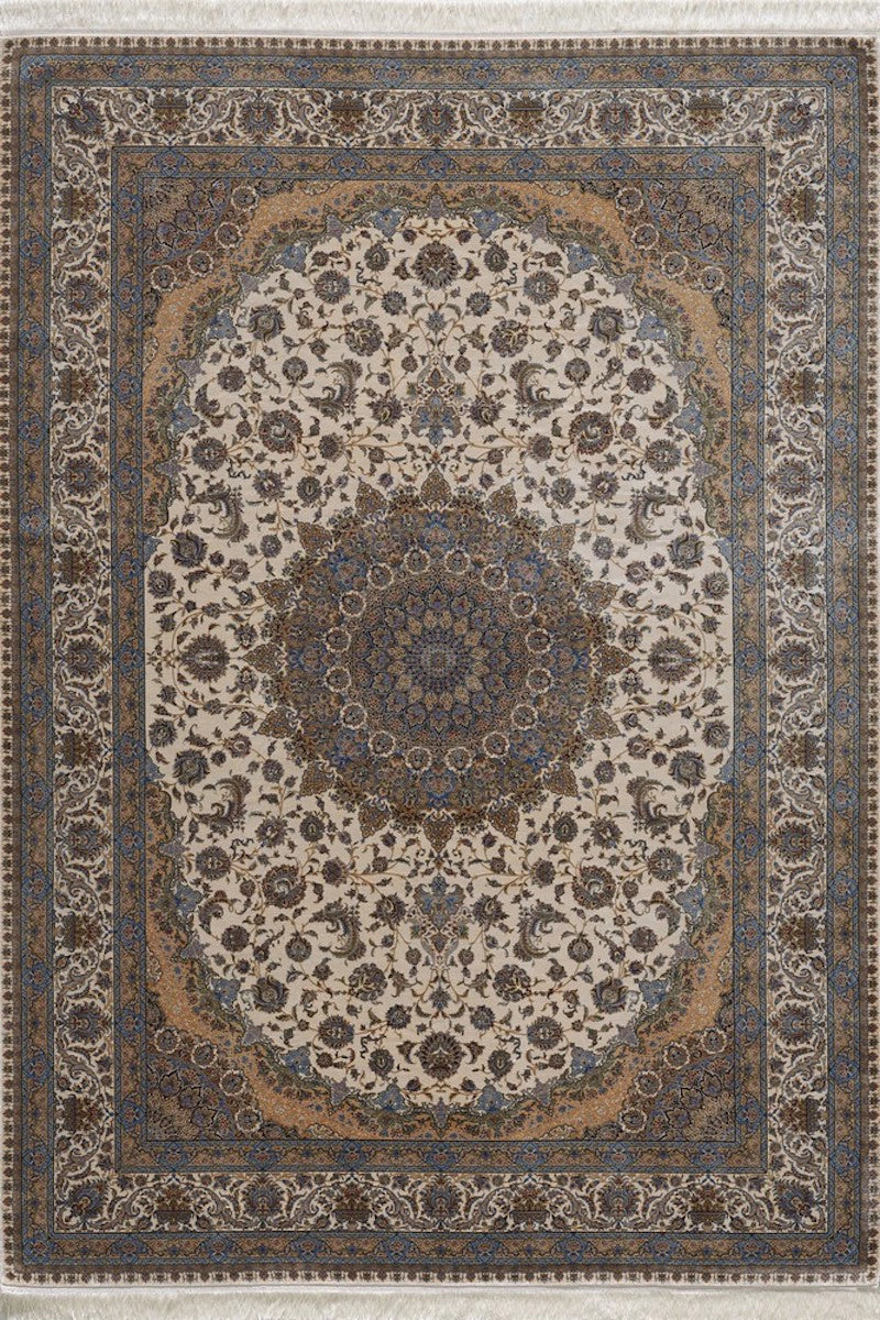 Woolknot Qum 2032 Krem İpek Özel Tezgah Halısı