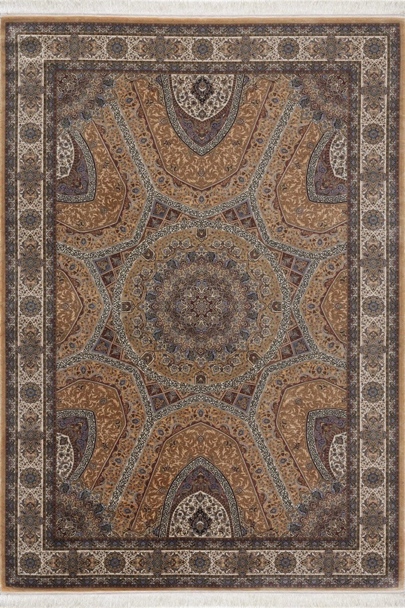 Woolknot Qum 2038 Bej İpek Özel Tezgah Halısı