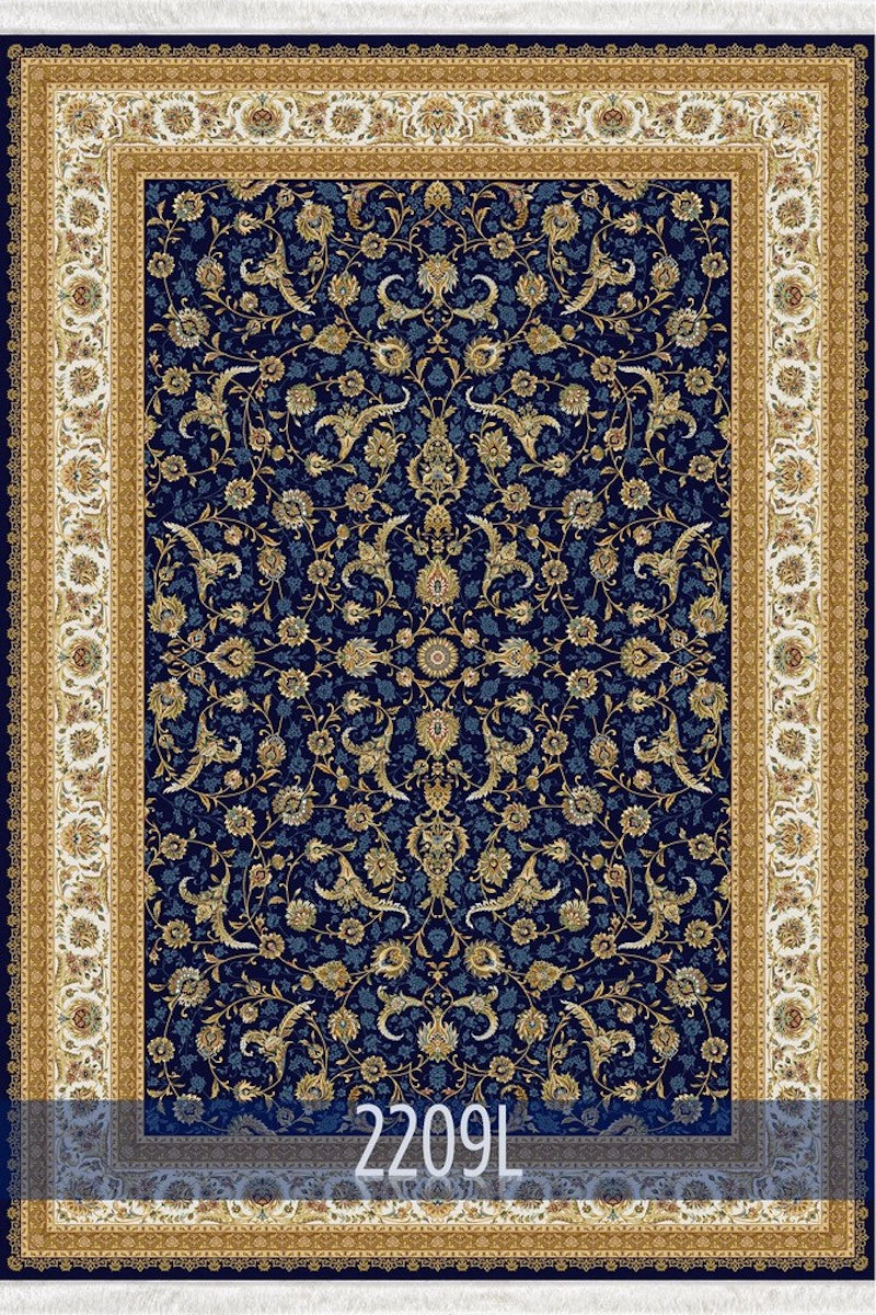 Woolknot İsfahan 2209L Lacivert Özel Tezgah Halısı