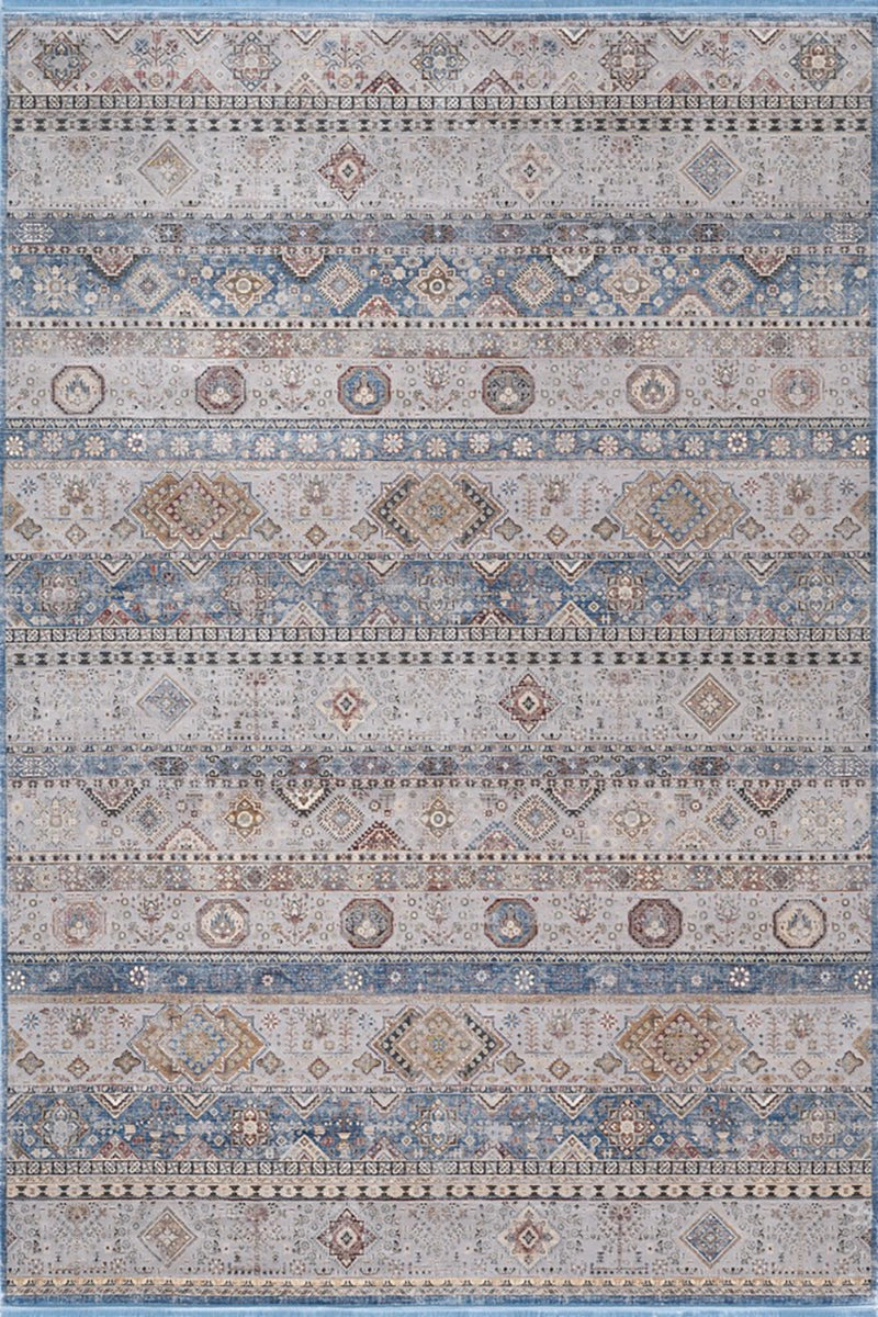 Woolknot Mavery 2221C Gri Bambu Özel Tezgah Halısı