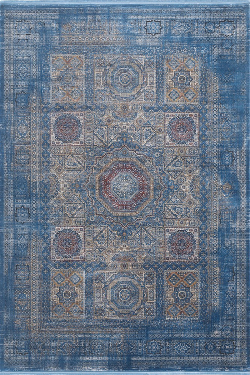 Woolknot Mavery 2223B Mavi Bambu Özel Tezgah Halısı