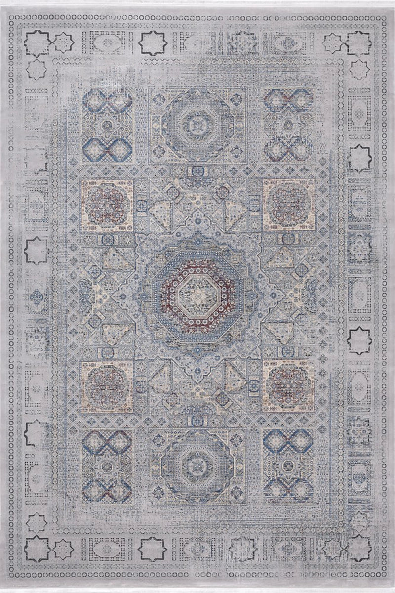 Woolknot Mavery 2223C Gri Bambu Özel Tezgah Halısı