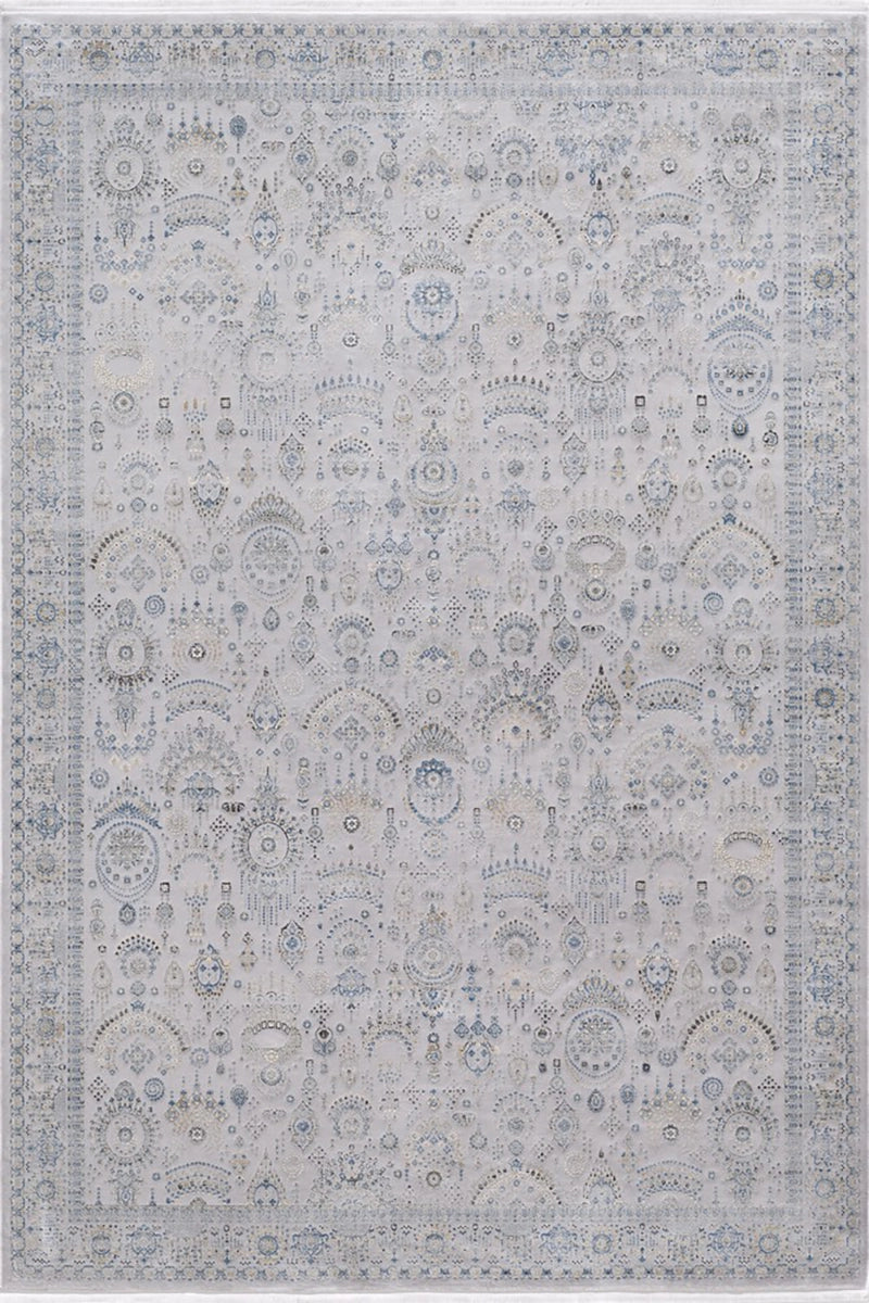 Woolknot Mavery 2225C Gri Bambu Özel Tezgah Halısı