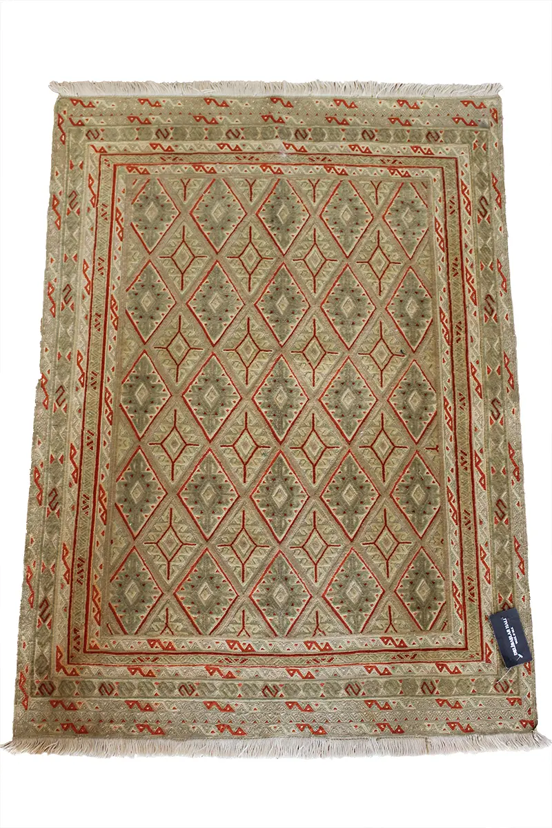 El Dokuma Afgan Berceste Bej Yün Kilim