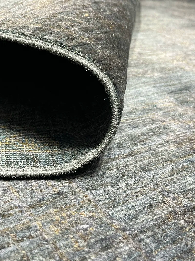 Overdye Serisi Eskitme El Dokuma Mavi Halı