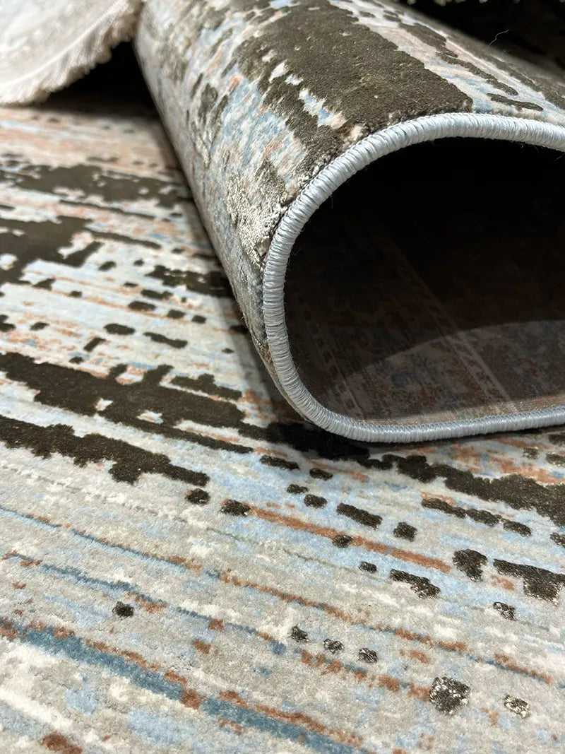 Eskitme Desen Vizon Bambu Özel Tezgah Halısı