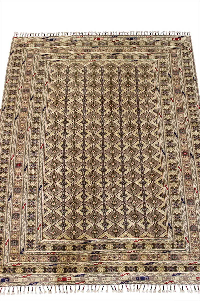 El Dokuma Afgan Berceste Bej Yün Kilim