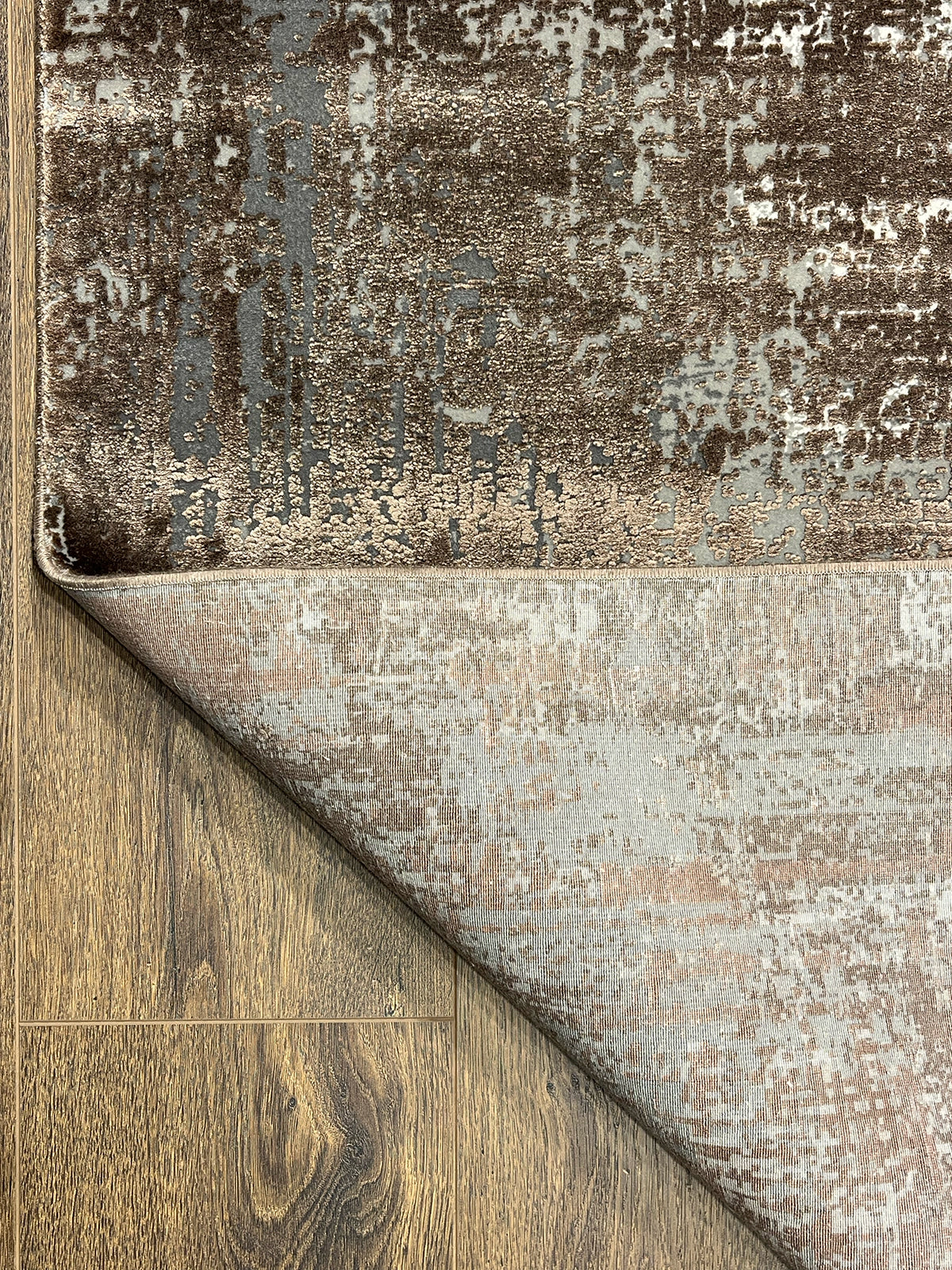 Eskitme Desen Kahve Bambu Özel Tezgah Halısı