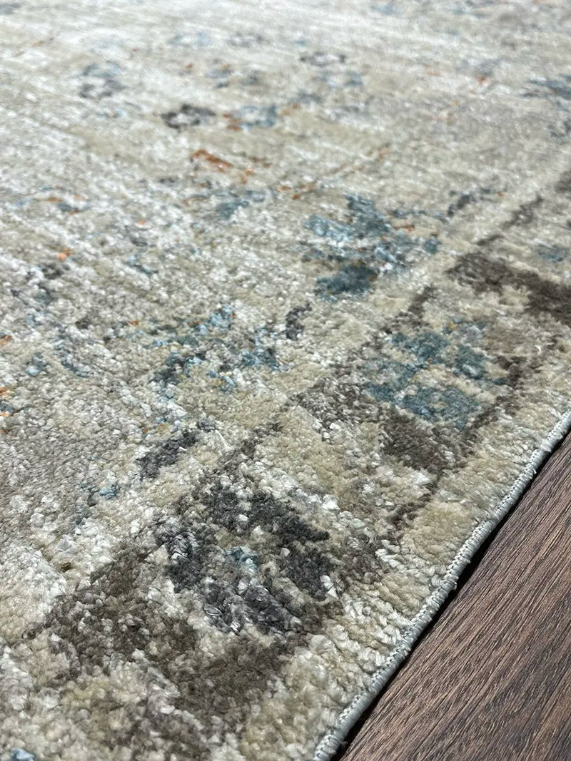 Woolknot Ametist Vintage Desenli Bej Makine Halısı