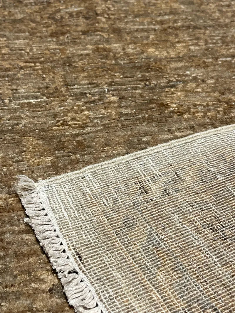 Overdye Serisi Eskitme El Dokuma Sarı Halı