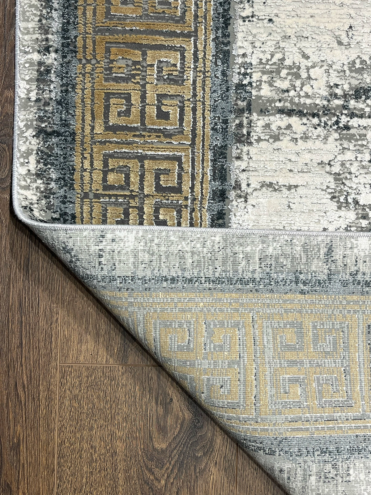 Craft Serisi Çerçeve Desen Gold Bambu Özel Tezgah Halısı