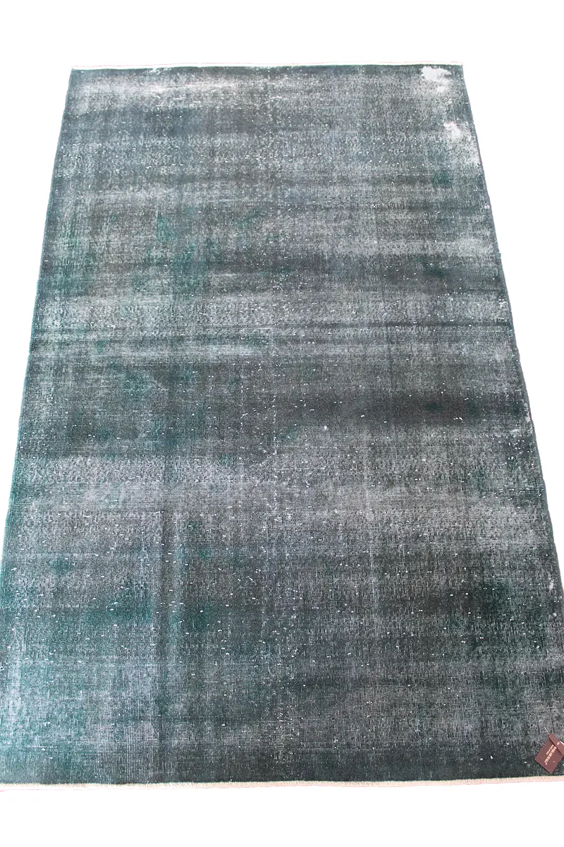 El Dokuma Mavi Vintage Halı