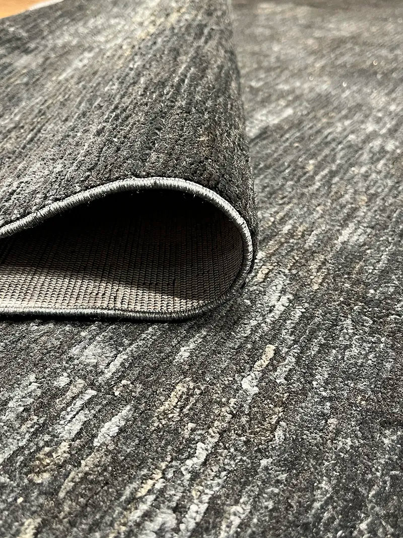 Woolknot Ametist Vintage Desen Antrasit Makine Halısı