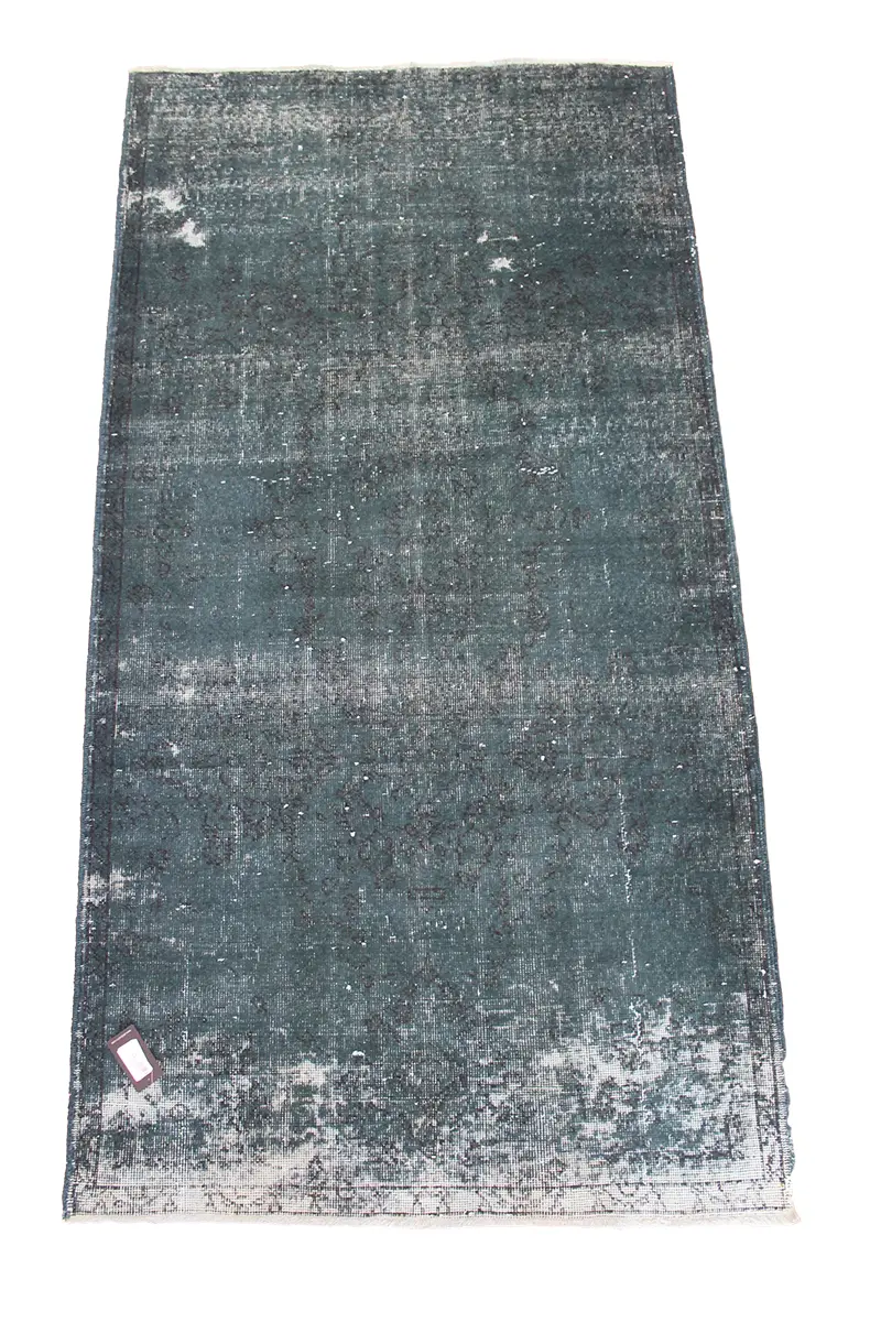 El Dokuma Mavi Vintage Halı