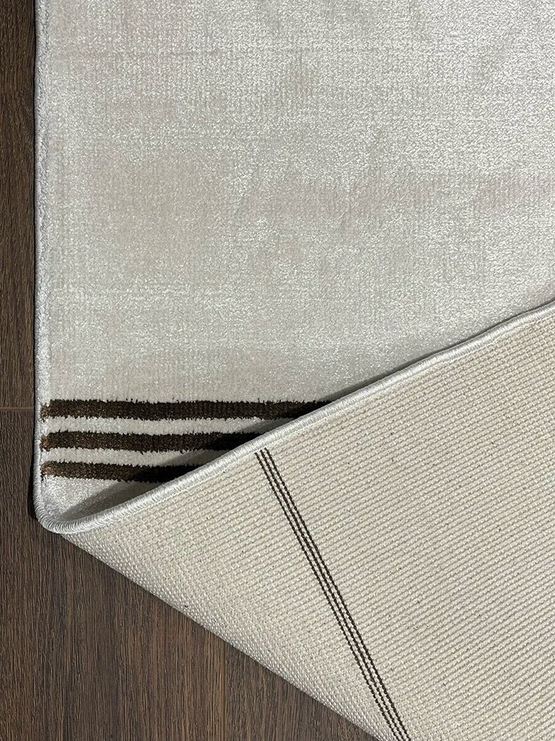 Modern Çizgili Kahverengi Bambu Özel Tezgah Halısı