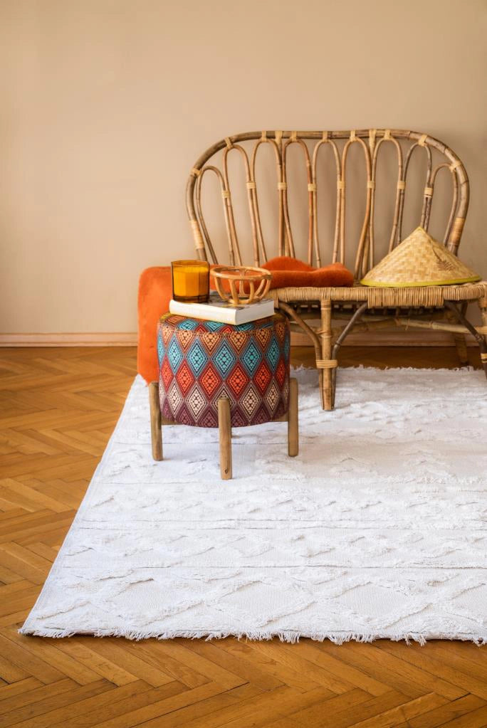 Apex Habitat 7601 Krem İskandinav Desen Halı