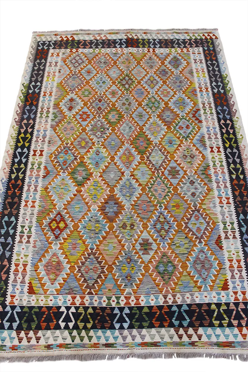 Natural El Dokuma Yün Afgan Kilim