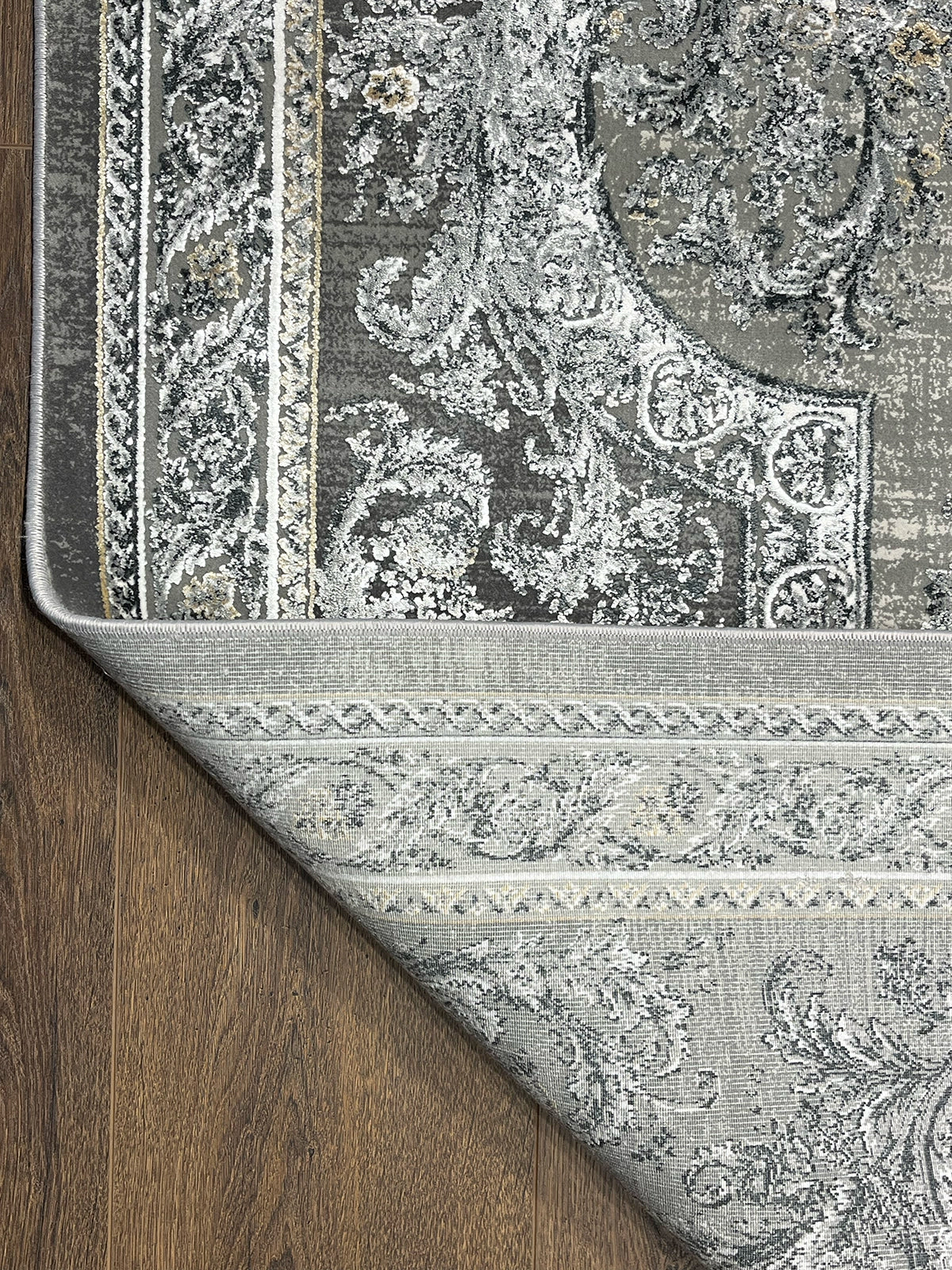 Klasik Desen Gri Bambu Özel Tezgah Halısı