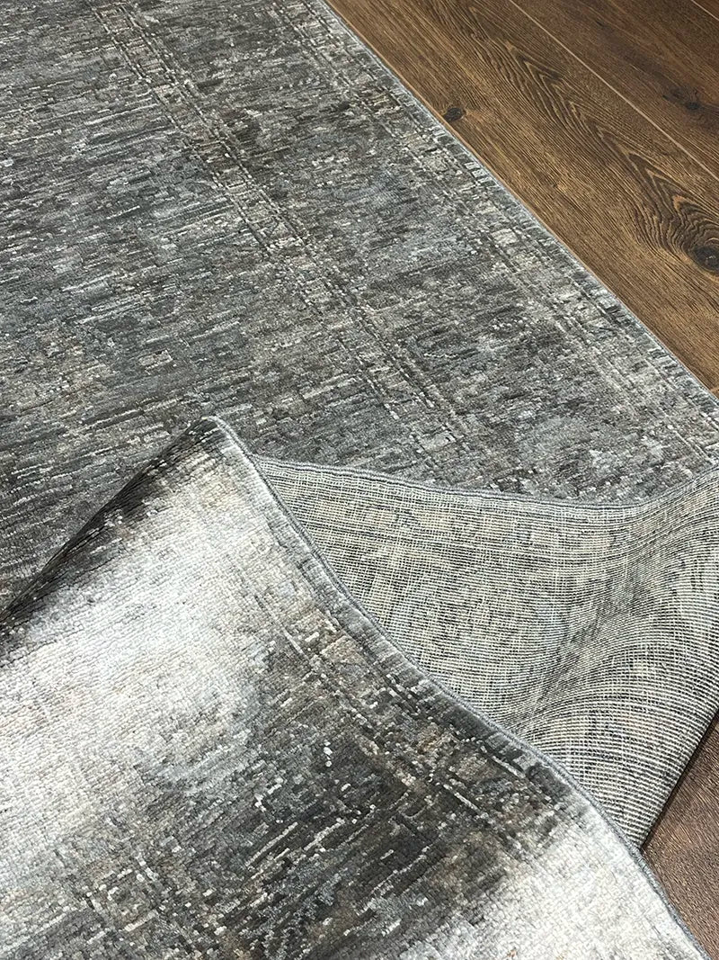 Overdye Serisi Eskitme El Dokuma Gri Halı