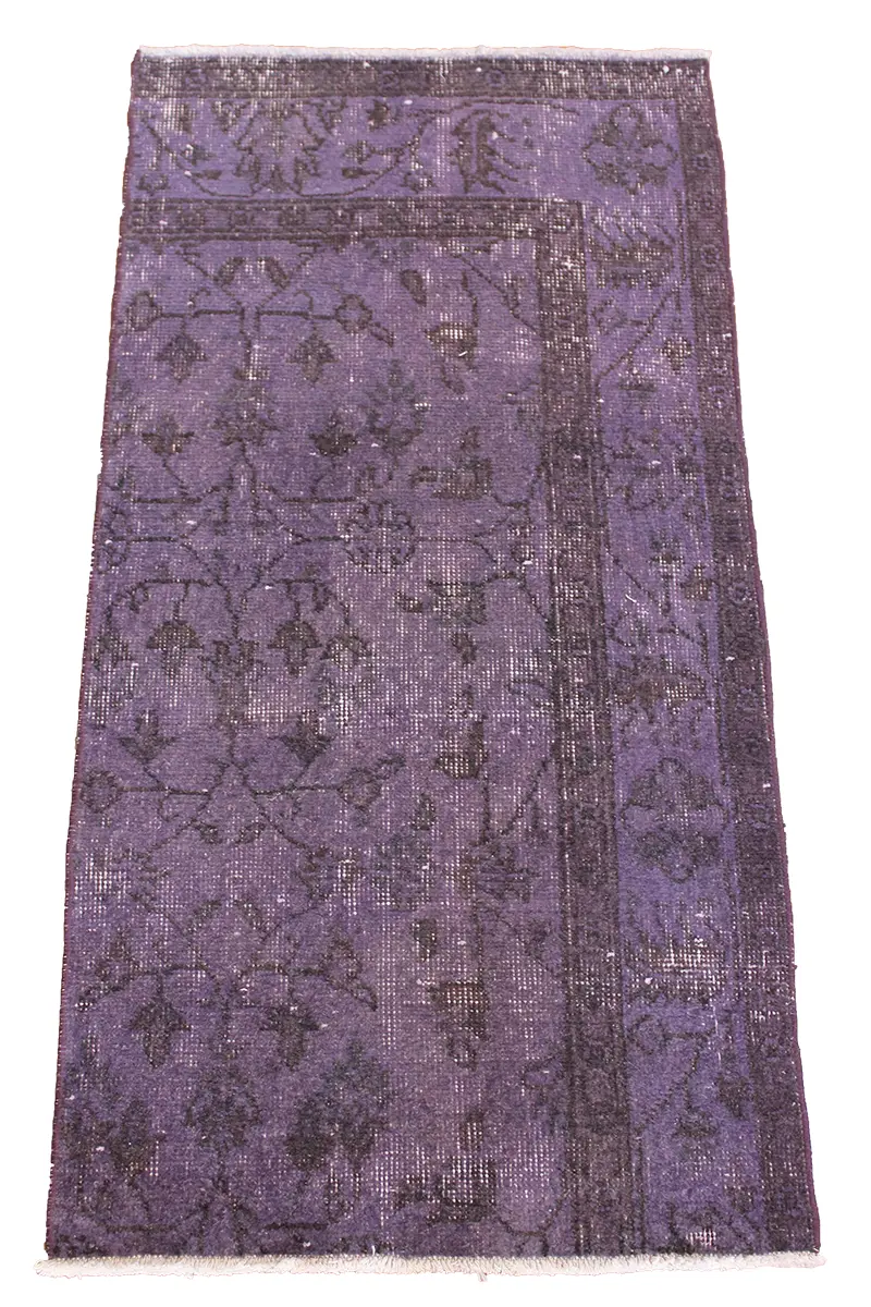 El Dokuma Mor Vintage Halı