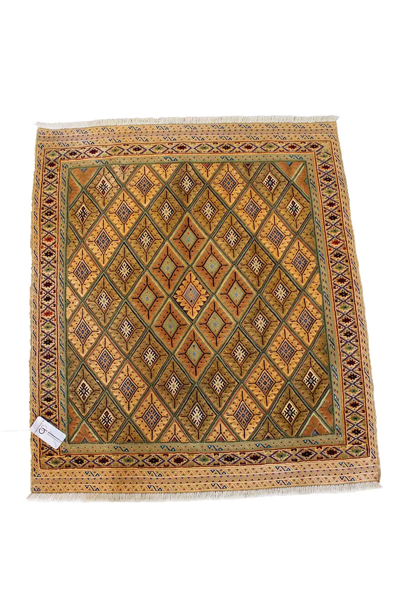 El Dokuma Afgan Berceste Kahve Yün Kilim