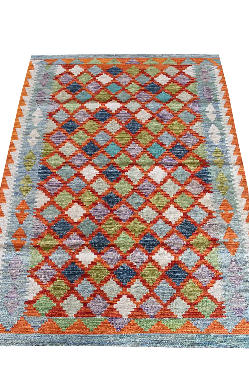 Natural El Dokuma Yün Afgan Kilim
