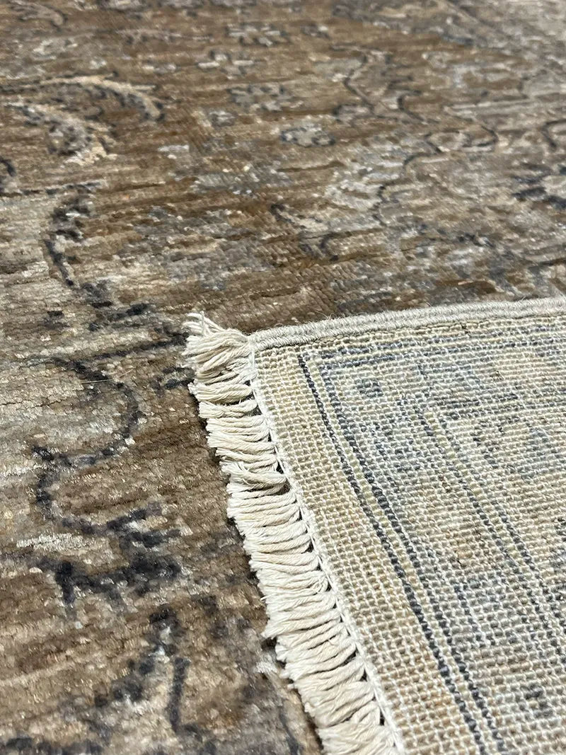 Overdye Serisi Eskitme El Dokuma Kahve Halı