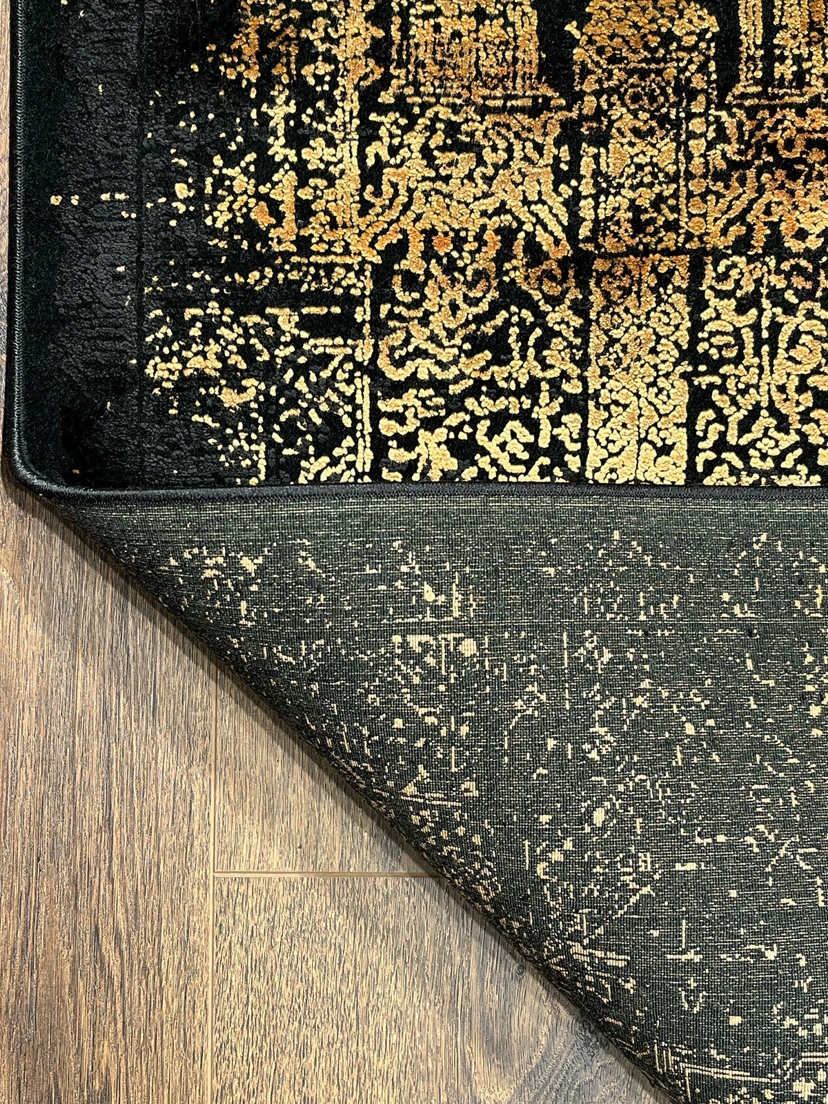 Eskitme Desen Sarı Bambu Özel Tezgah Halısı