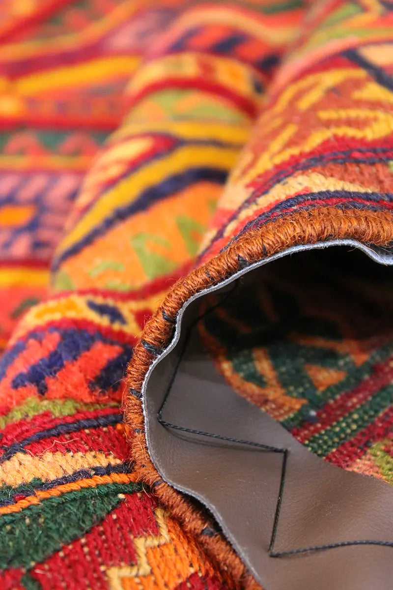 El Dokuma Afgan Berceste Renkli Yün Kilim