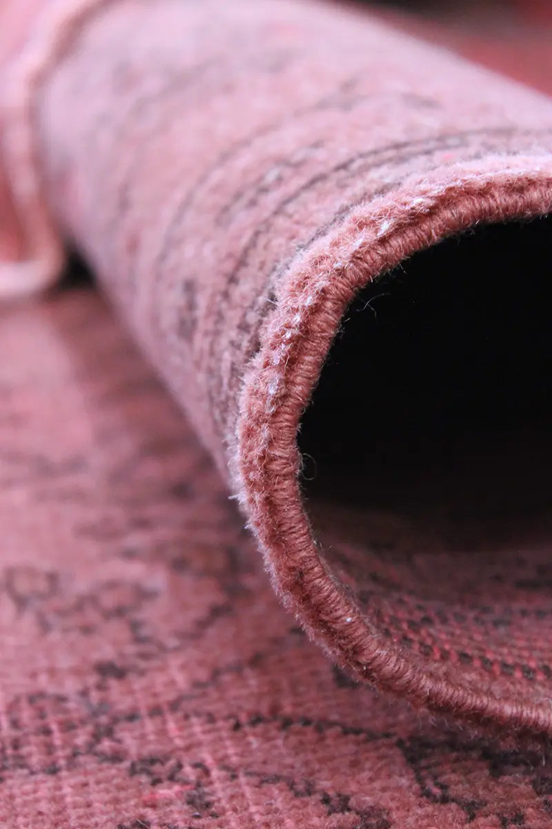 El Dokuma Pembe Vintage Halı