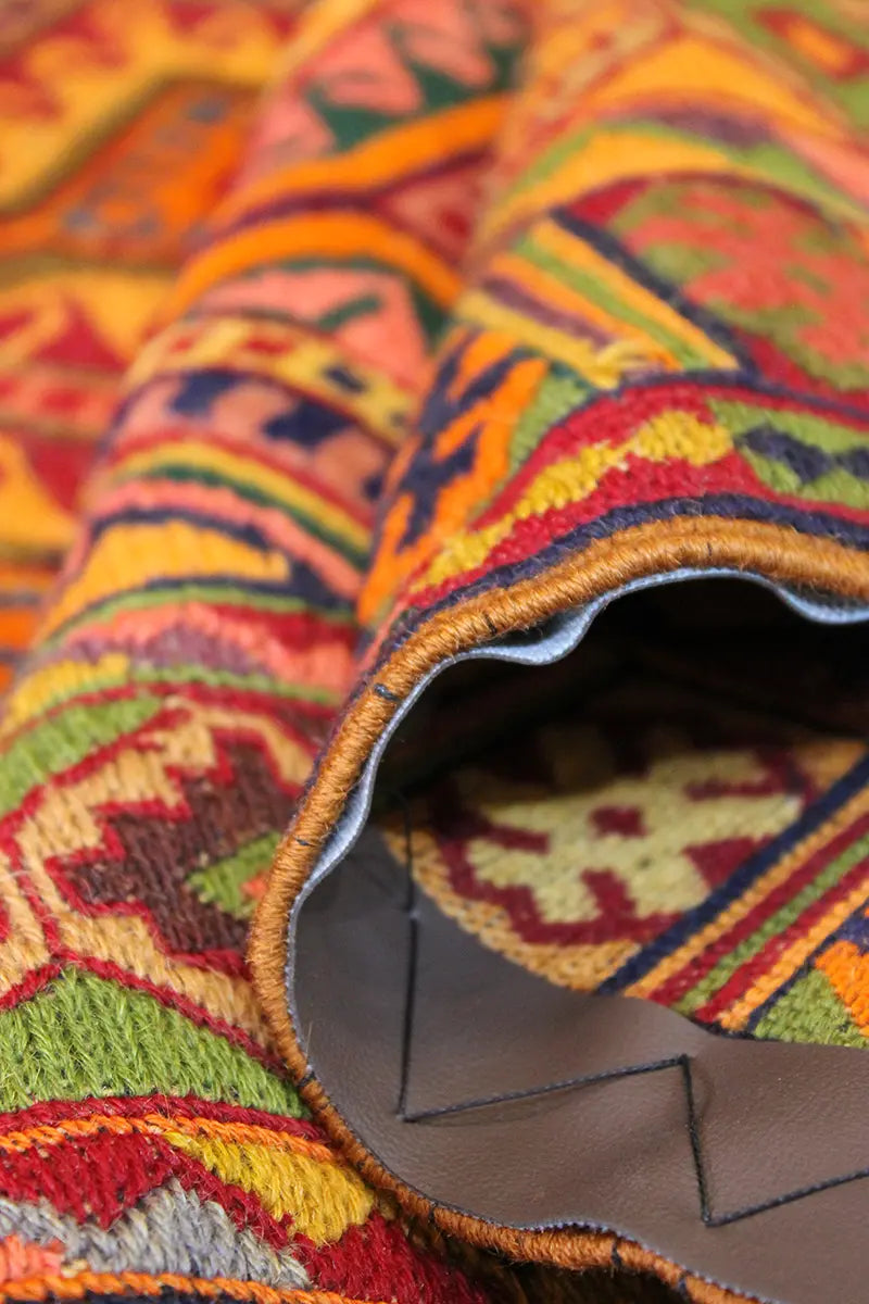 El Dokuma Afgan Berceste Renkli Yün Kilim