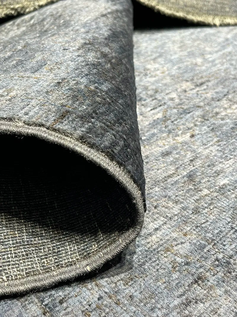 Overdye Serisi Eskitme El Dokuma Lacivert Halı