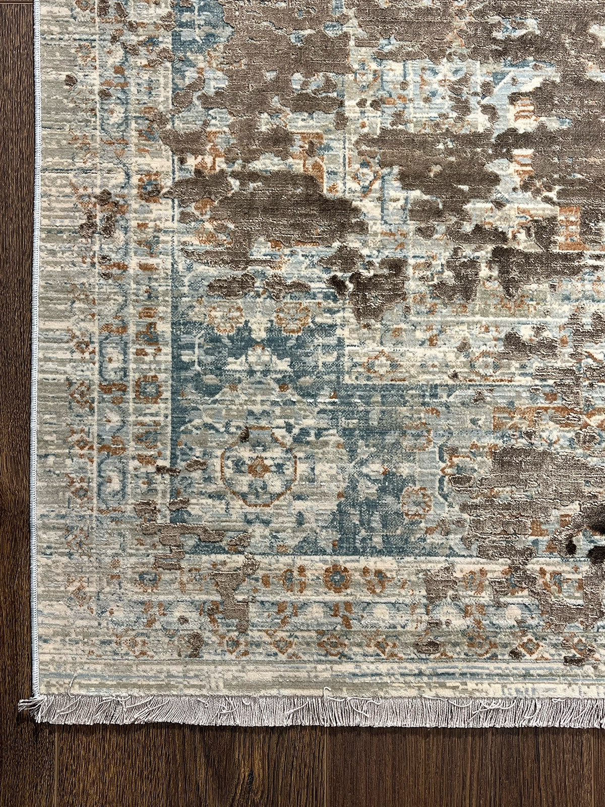 Heradye Serisi Uşak Desen Kahve Bambu Özel Tezgah Halısı