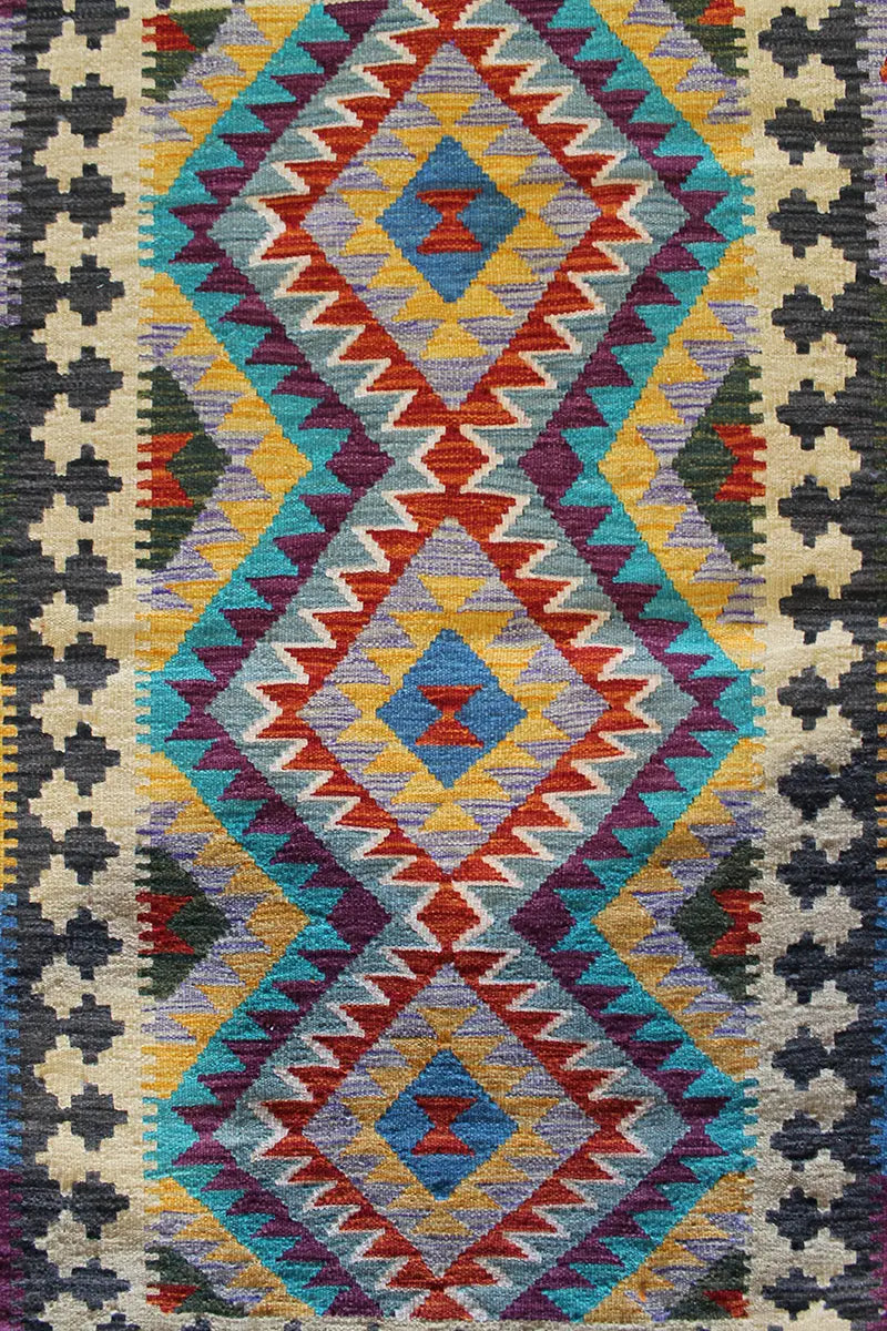 Natural El Dokuma Yün Afgan Kilim