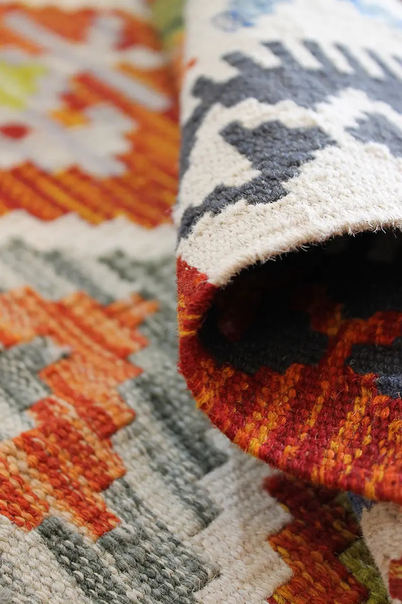 Natural El Dokuma Yün Afgan Kilim