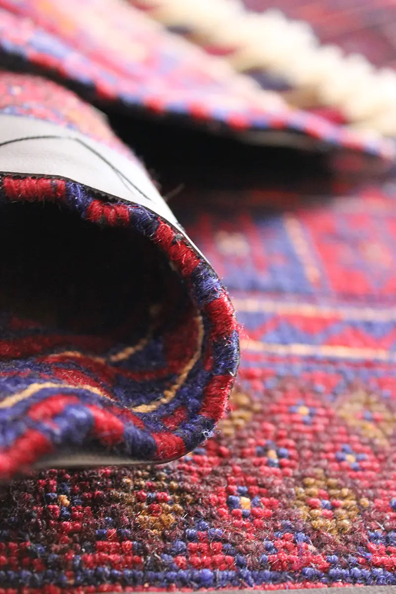 El Dokuma Afgan Berceste Bordo Yün Kilim