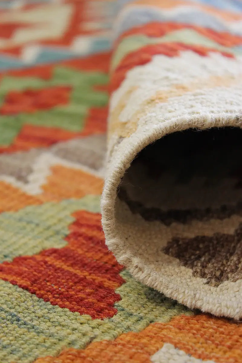 Natural El Dokuma Yün Afgan Kilim