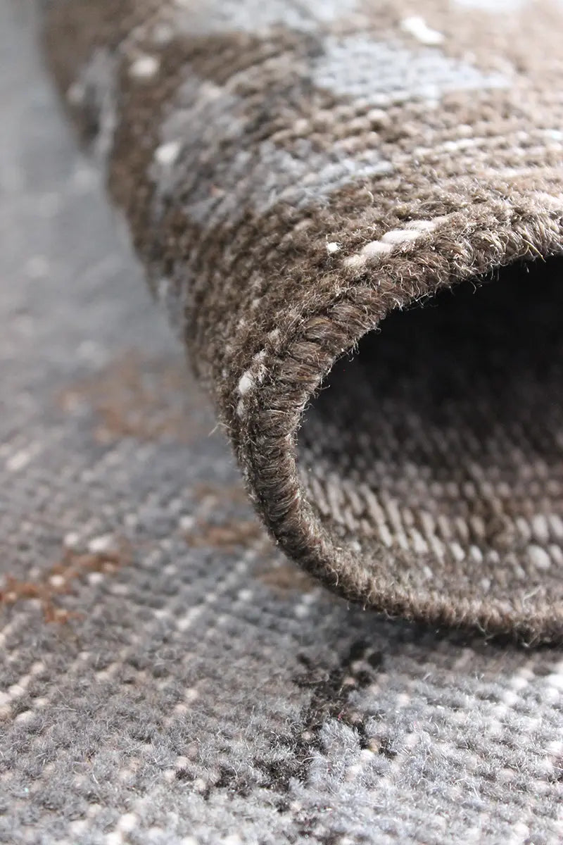 El Dokuma Kahve Vintage Halı