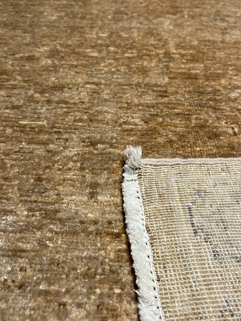 Overdye Serisi Eskitme El Dokuma Sarı Halı