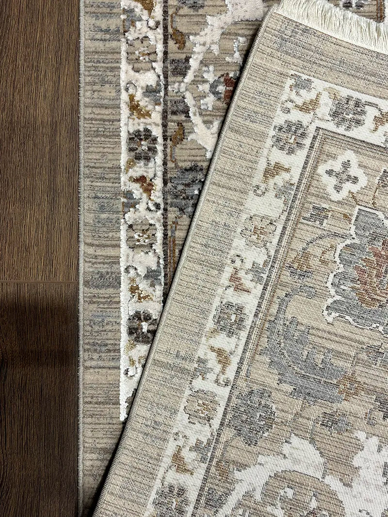 Hera Serisi Bej Bambu Özel Tezgah Halısı