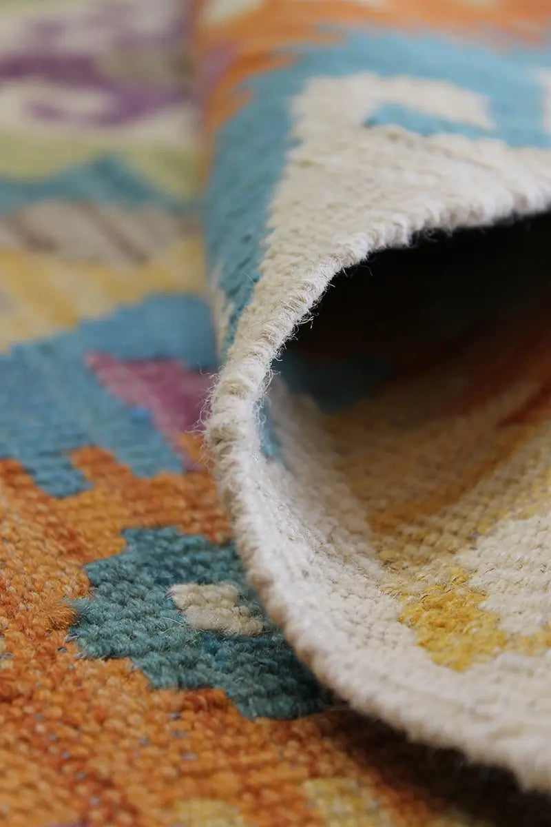 Natural El Dokuma Yün Afgan Kilim