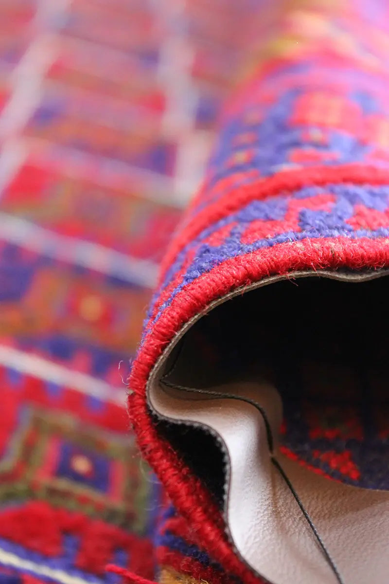 El Dokuma Afgan Berceste Bordo Yün Kilim